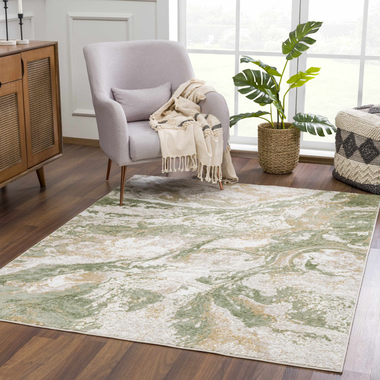 Wrought Studio Charniqua Abstract Machine Made Polypropylene Area Rug